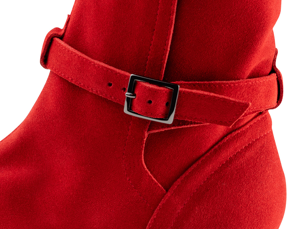 Detailed view of the Linedance dance boot from Werner Kern in red