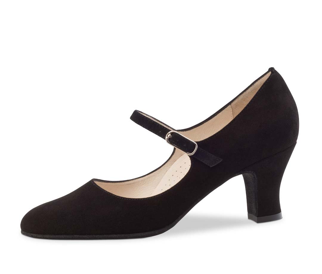 Ashley black Werner Kern ladies dance shoe with buckle