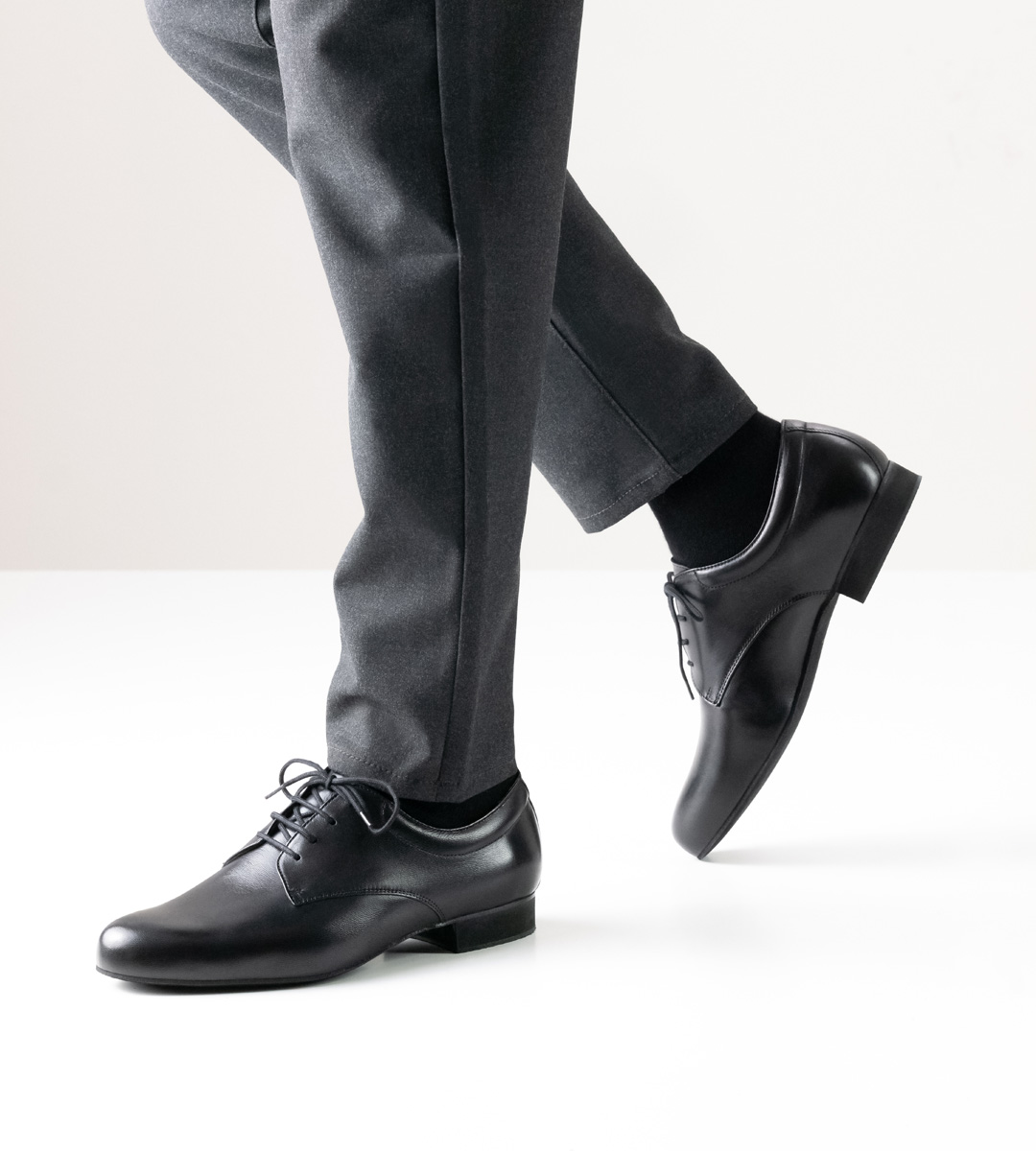 Werner Kern men's dance shoe in nappa in combination with trousers in black