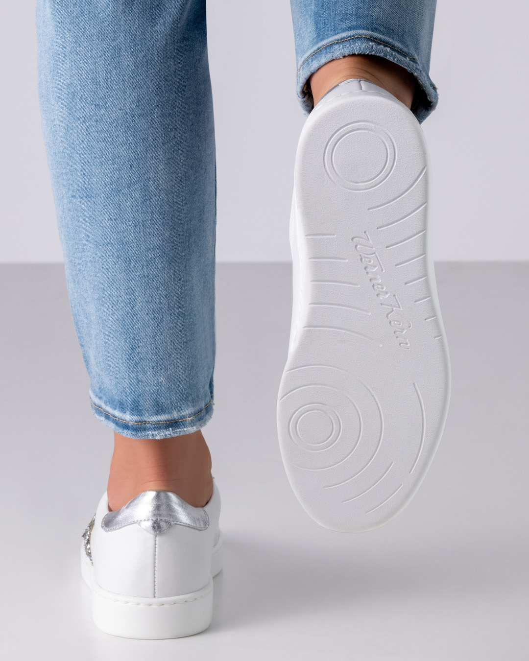 Weiße, exclusive Tanzsneakersohle von Werner Kern