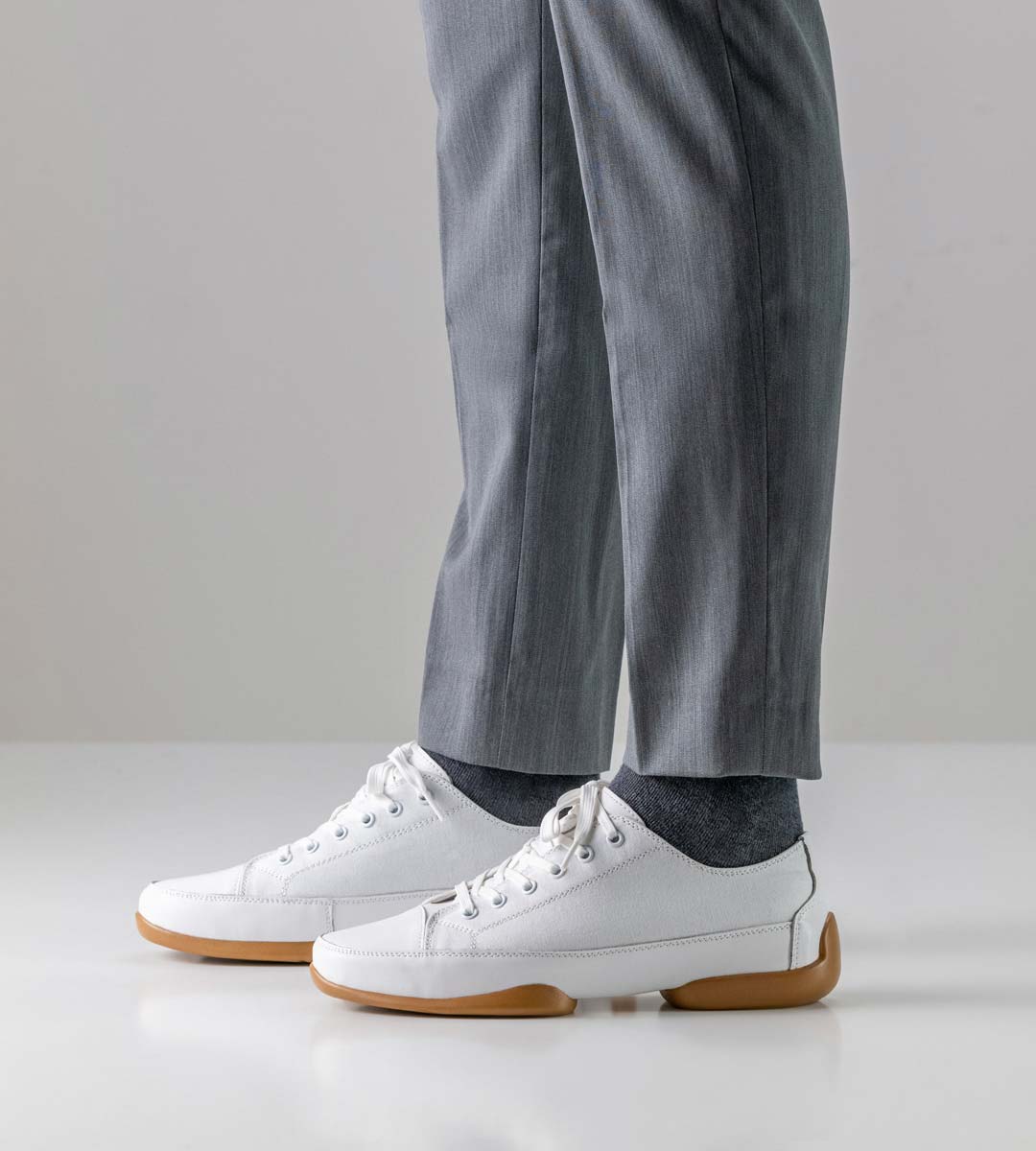 4040 Seitenansicht vom Suny Herrentanzschuh Sneaker mit geteilter Sohle