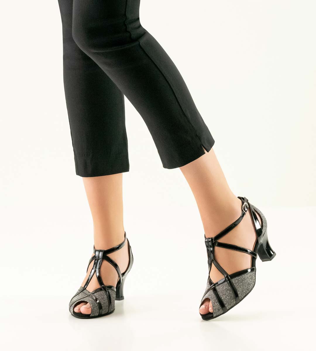Ginny open Werner Kern ladies' dance shoe with double T-clasp