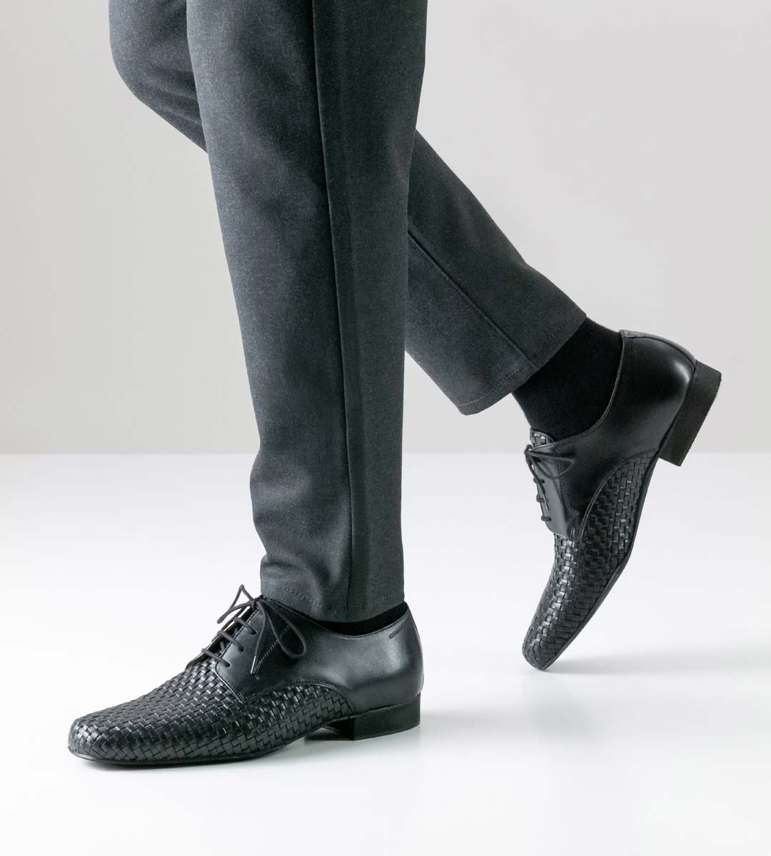 Como braided men's dance shoe from Werner Kern in black