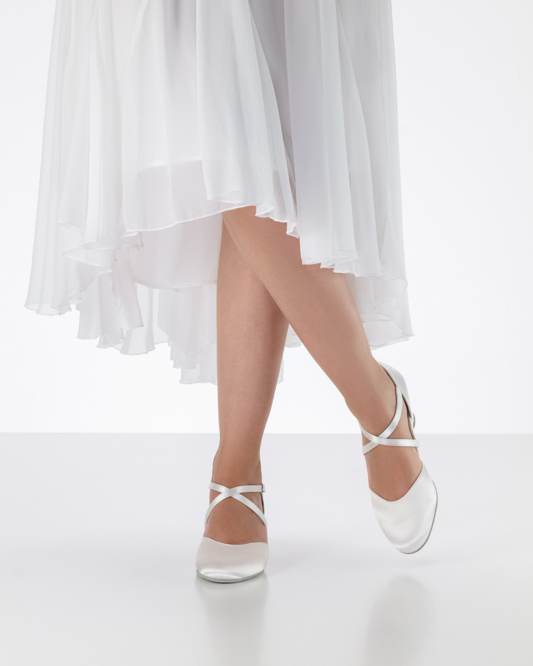 Felice 4.5 cm high Werner Kern bridal shoe in satin white
