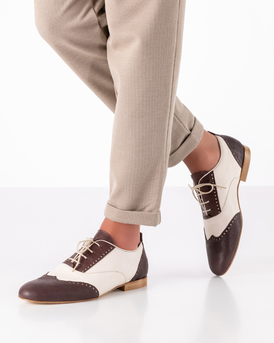 Men's dance shoe Carrara - Werner Kern in Beige/Bordo, sustainably tanned goat leather for fantastically soft comfort, extremely flexible and comfortable with 4xFast lacing for secure hold, fantastically comfortable heel height of 1.5 cm