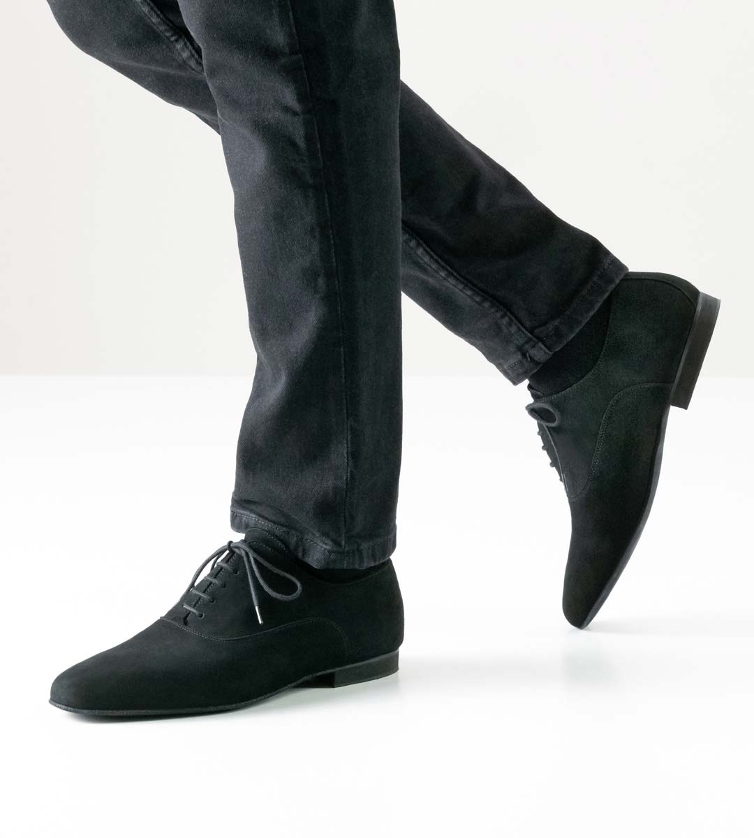 Ancona Oxford men's dance shoe from Werner Kern in black velour