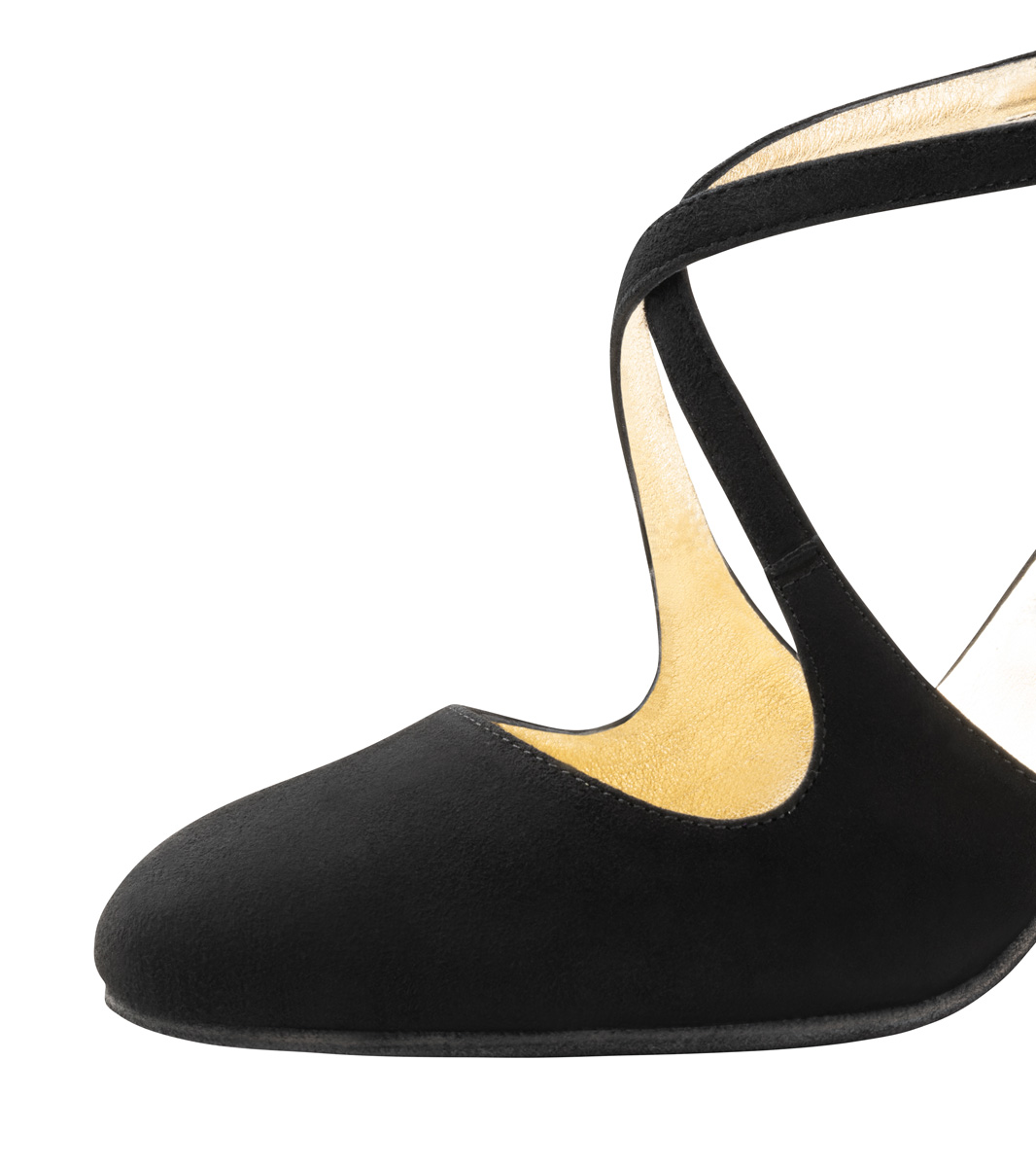Detailed view of Nueva Epoca women's dance shoe with heel height 8 cm