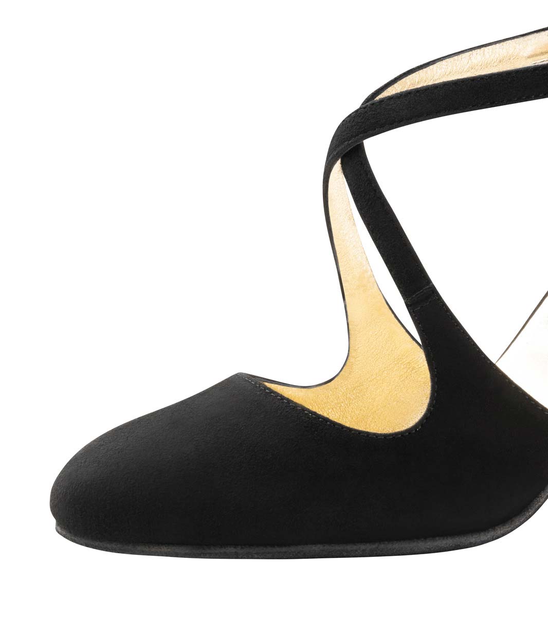 Serena Detailed view of Nueva Epoca women's dance shoe with heel height 8 cm
