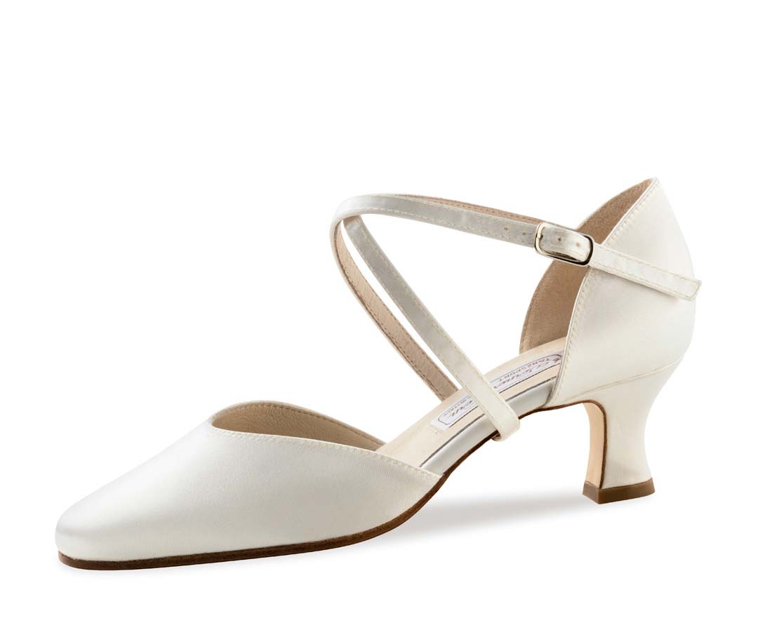 Patty Half open bridal shoe by Wern Kern with leather sole