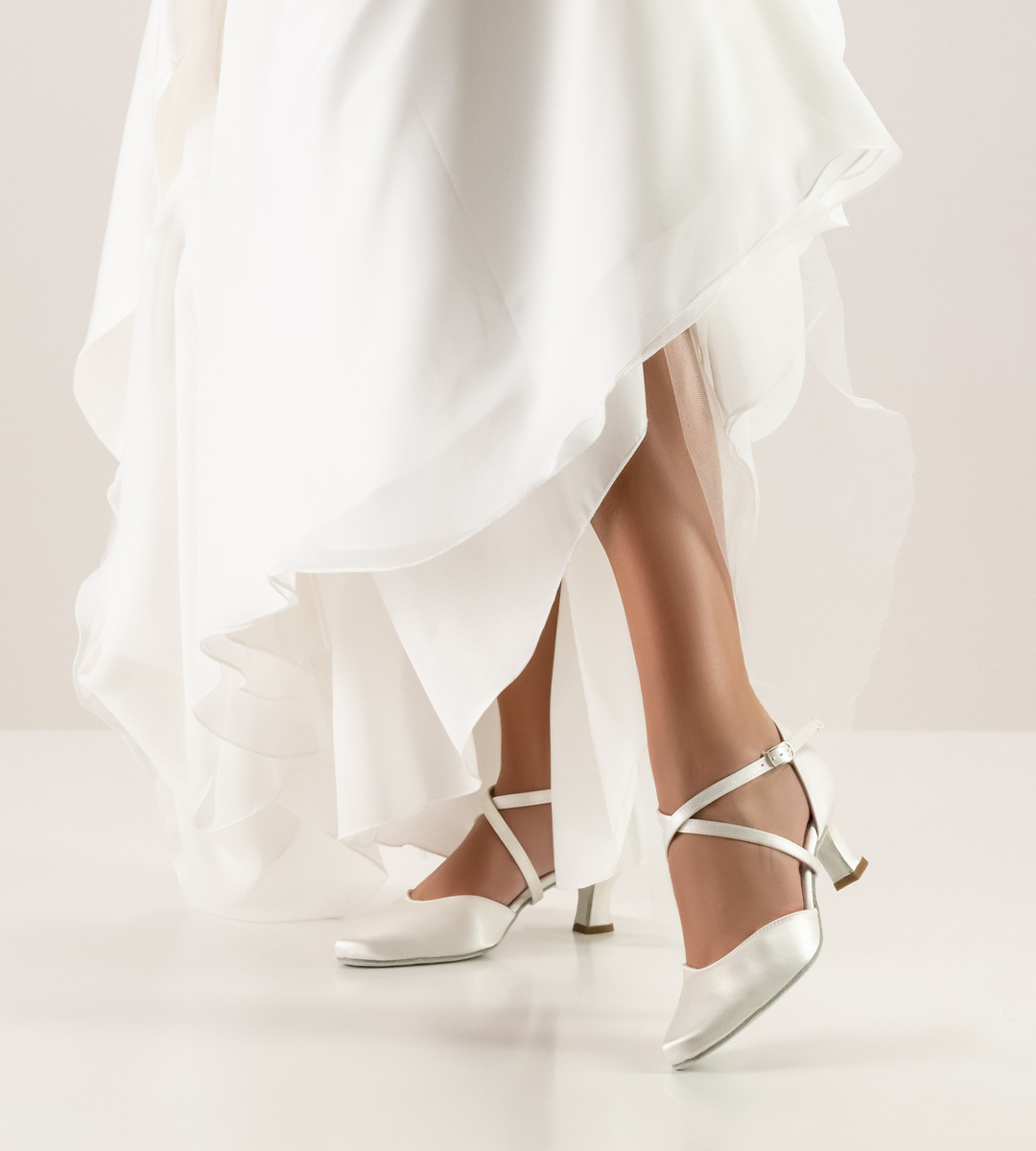 white bridal shoe by Werner Kern in satin