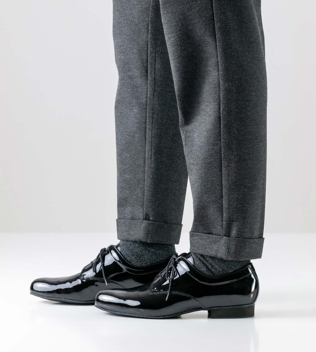 Arezzo View from the side of the Werner Kern men's dance shoe with padding on the side