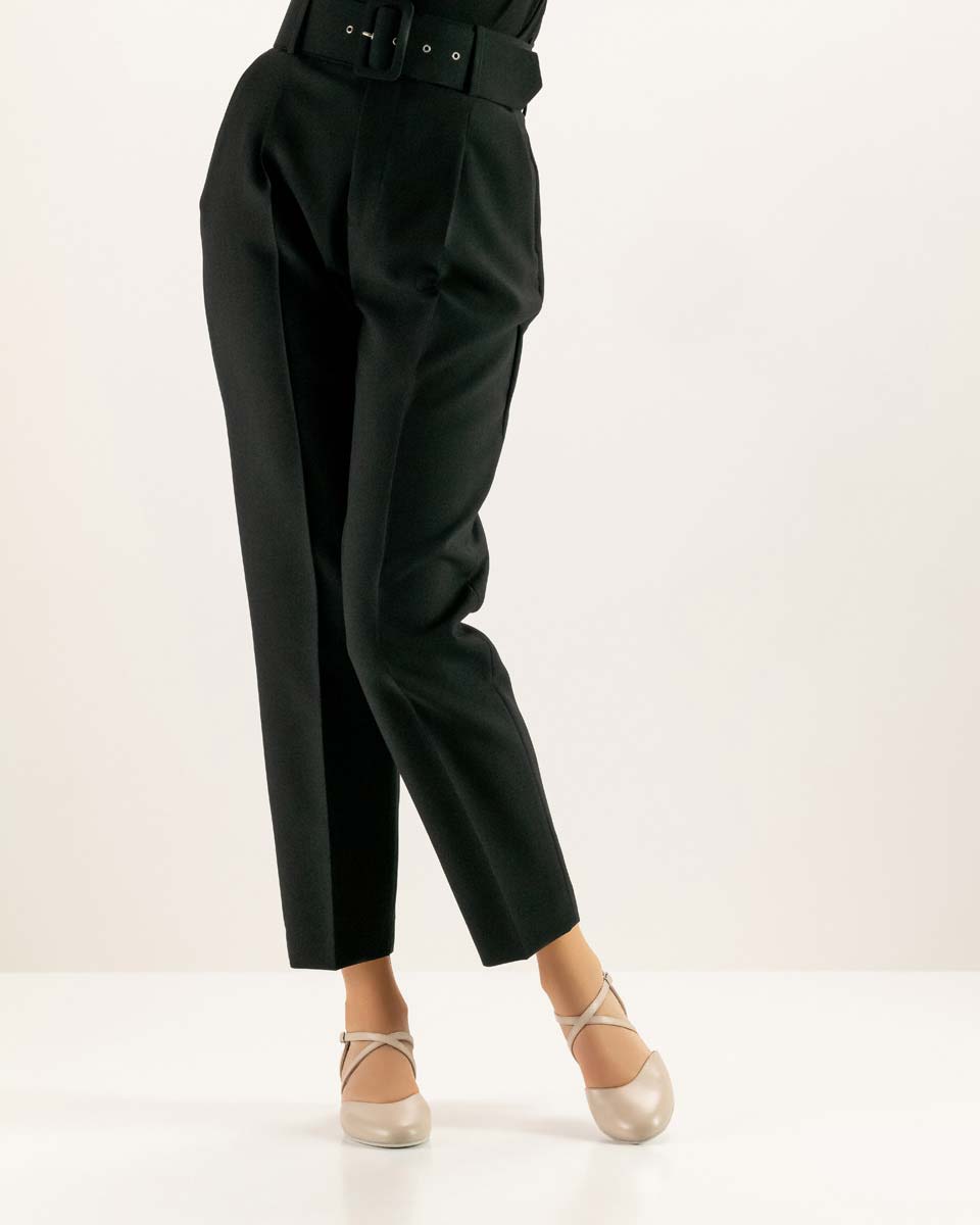 Felice beige women's dance shoes by Werner Kern with trousers