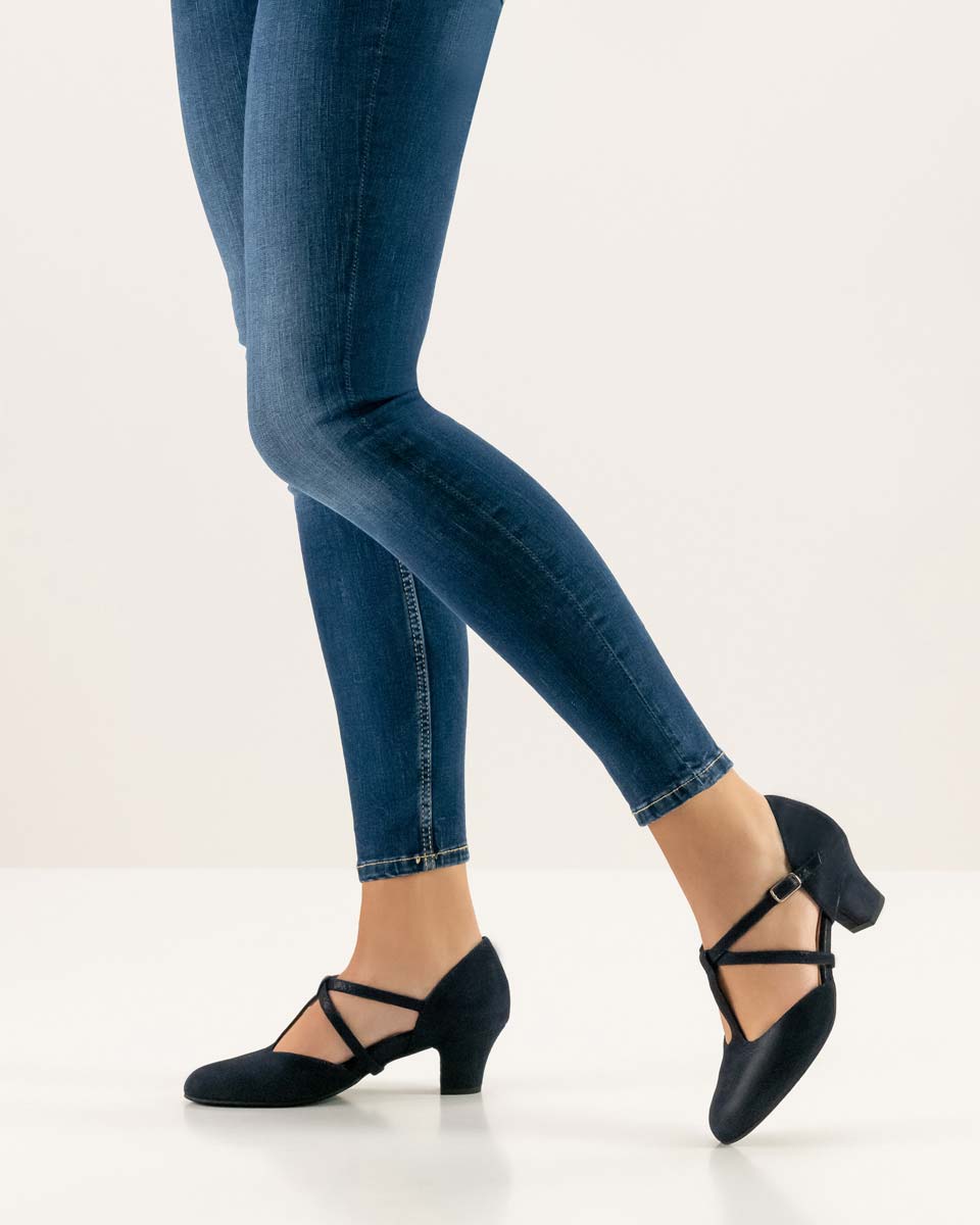 Jessie Werner Kern Ladies Dance Shoe in Blue with Blue Jeans