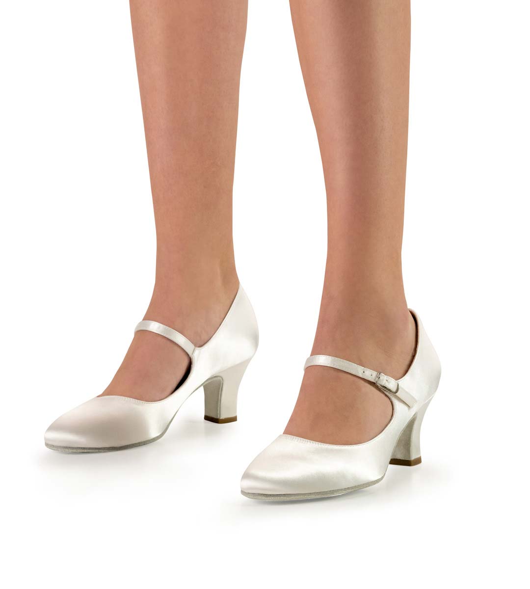 Ashley long wedding dress in combination with white Werner Kern bridal shoe