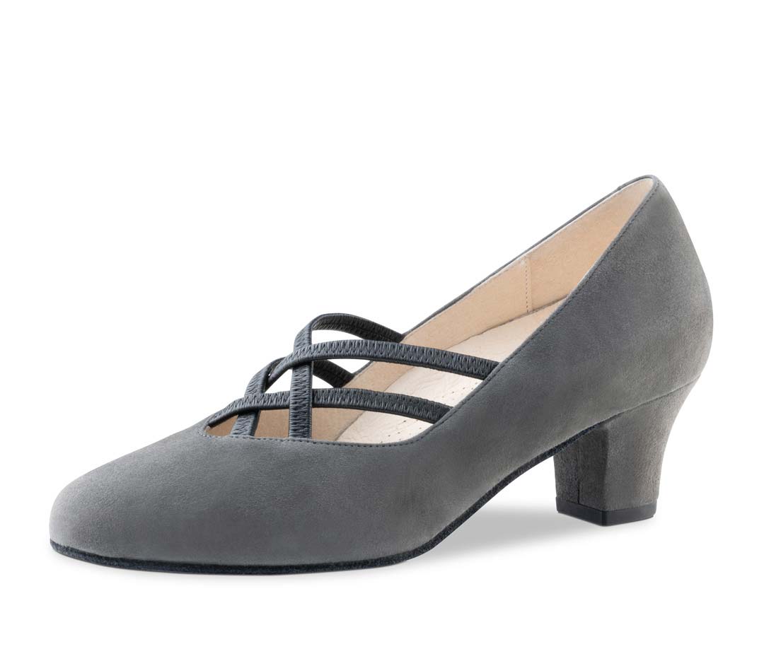 grey ladies dance shoe from Werner Kern with exchangeable footbed