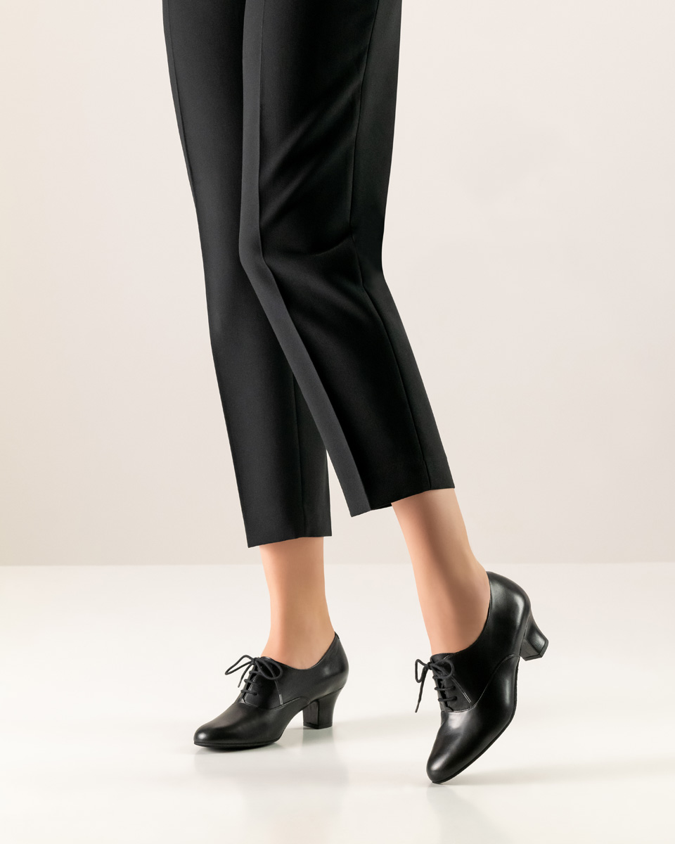 comfortable Werner Kern training ladies dance shoe combined with black trousers