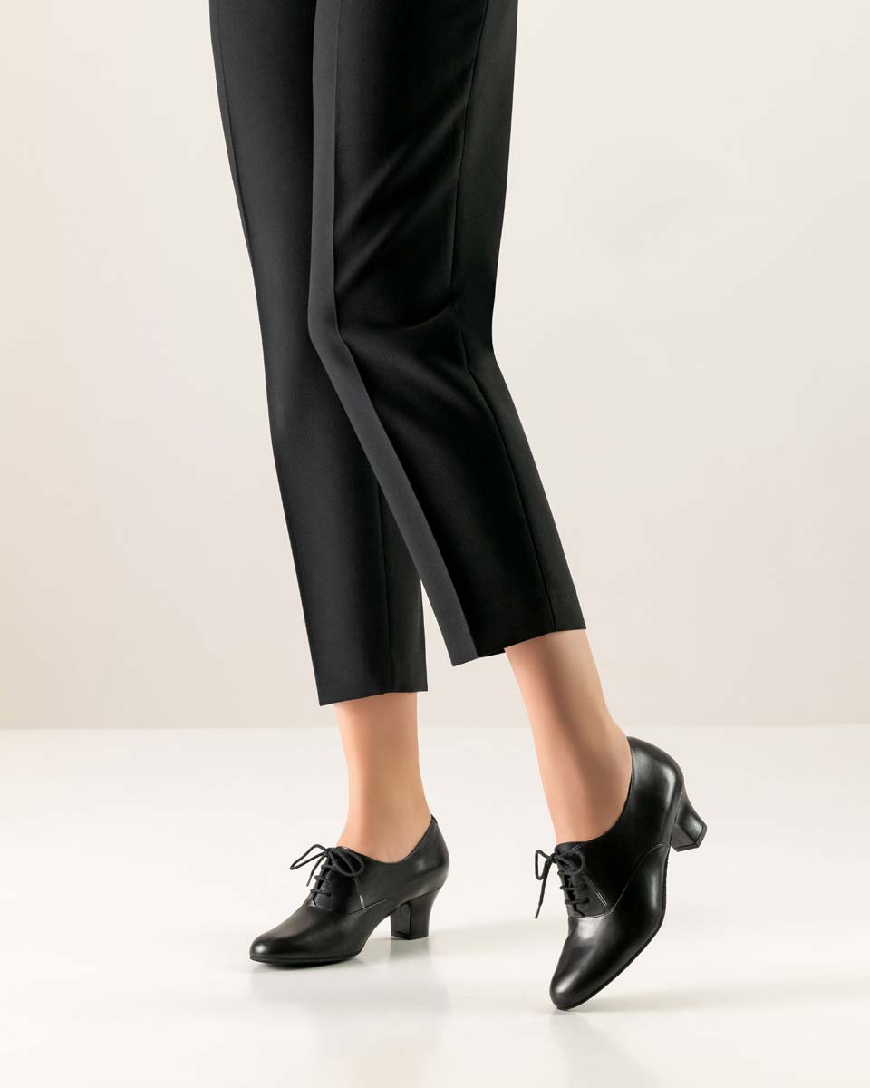 Olivia comfortable Werner Kern training ladies dance shoe combined with black trousers