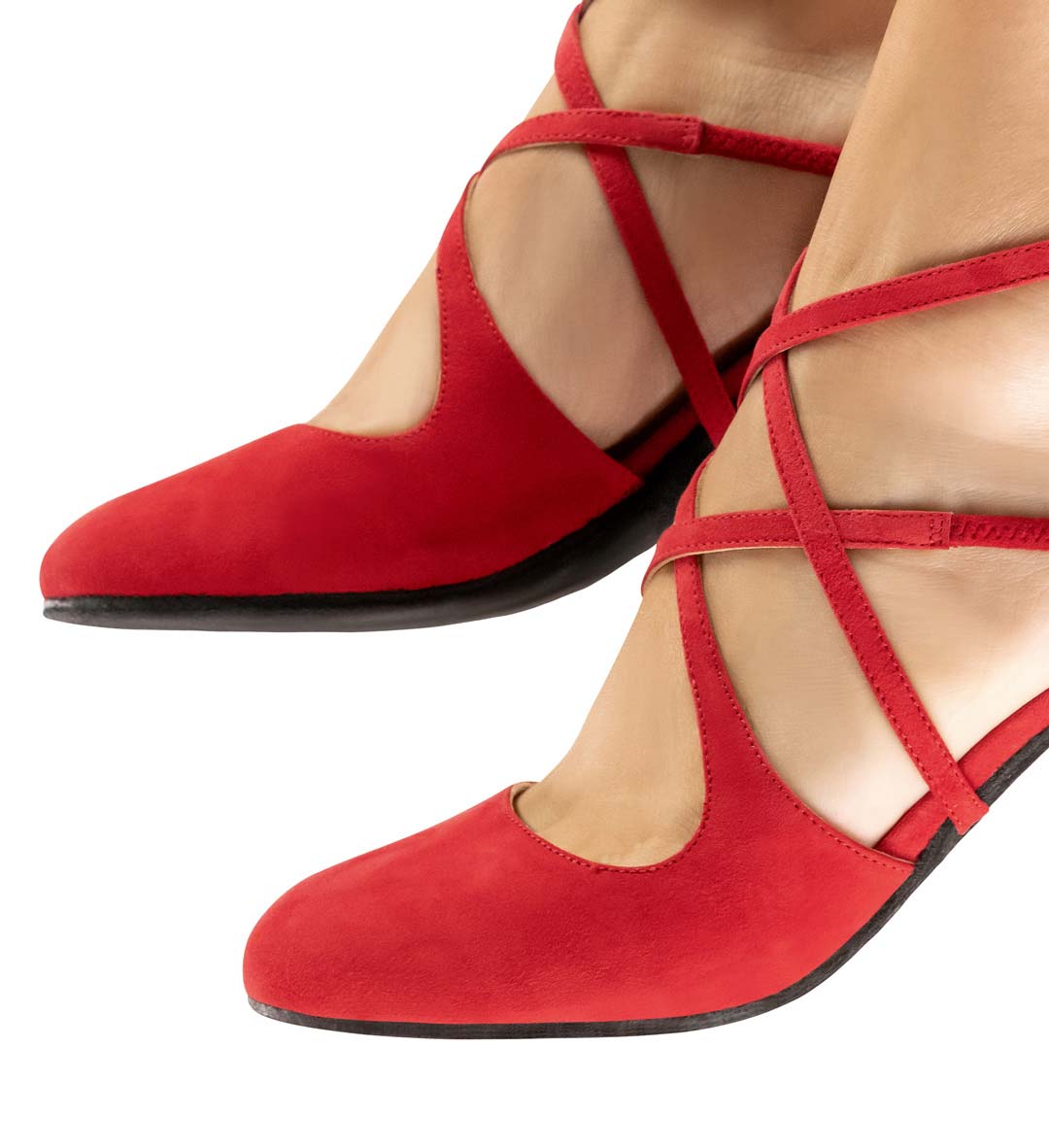 Marissa Detail view of Nueva Epoca Tango women's dance shoe from the front