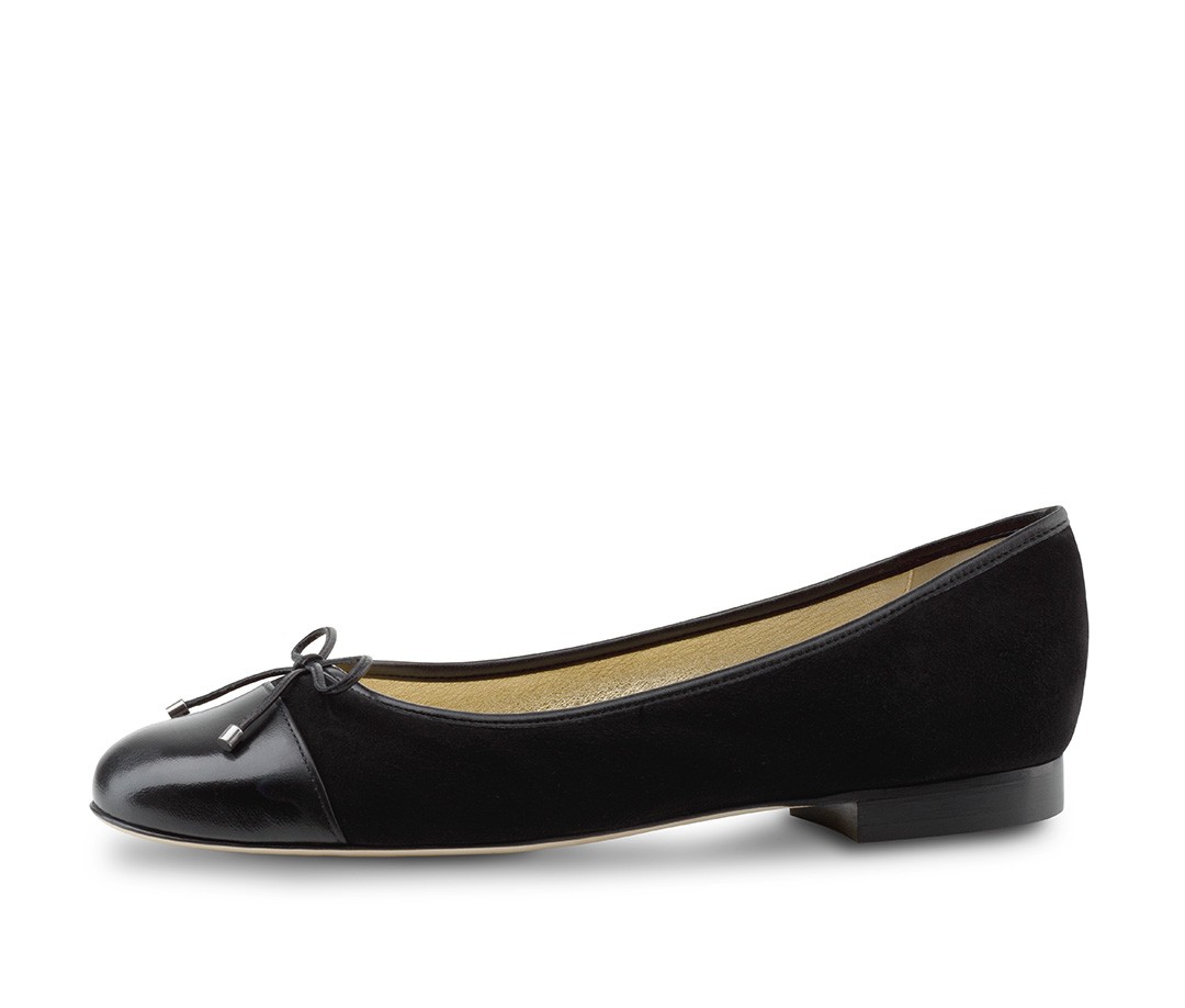 Ballerina Luna - Werner Kern Ballerinas Ballerina Luna in black suede and nappa leather
