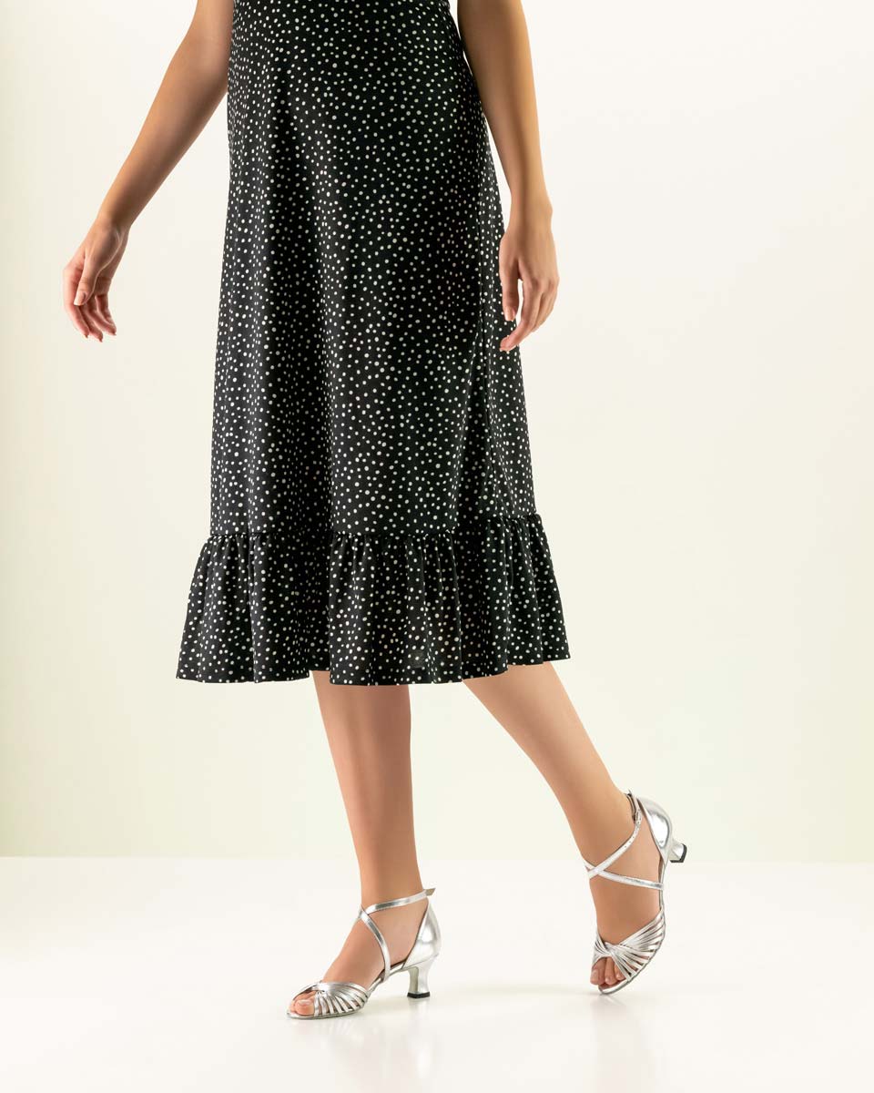 Mary comfortable Werner Kern dance shoe in combination with black dress