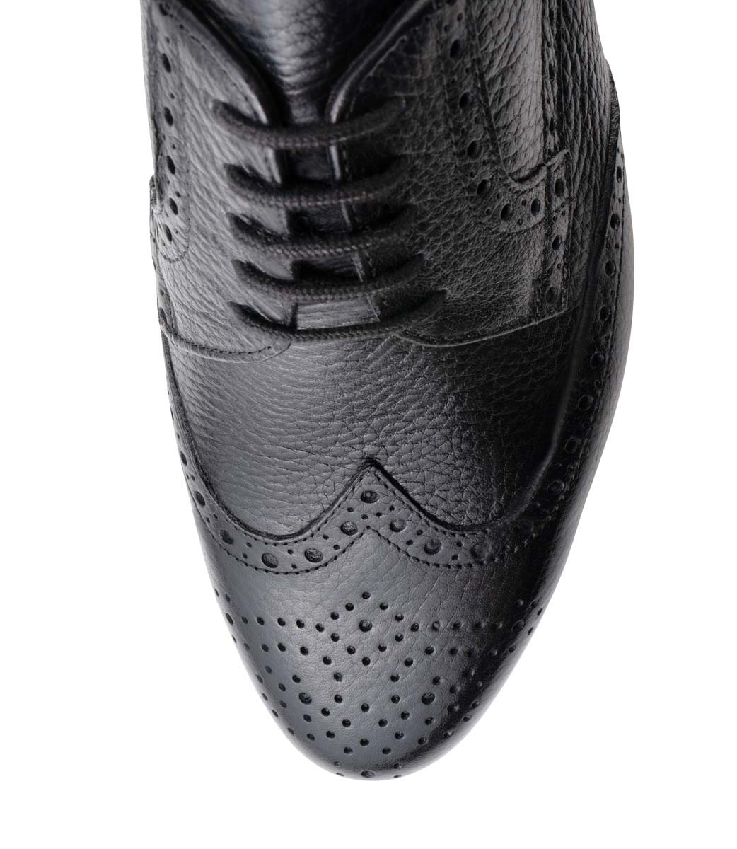 Bormio View of the 4-fold lacing of the Werner Kern men's dance shoe