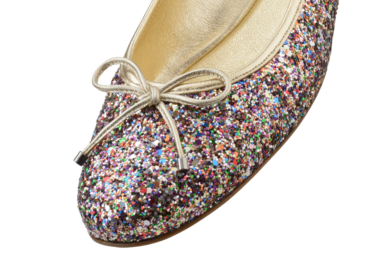 Candy Ballerina in finest glitter brocade and gold lining