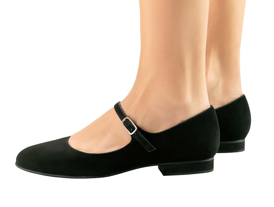 Vega black women's dance shoes by Werner Kern in detail view