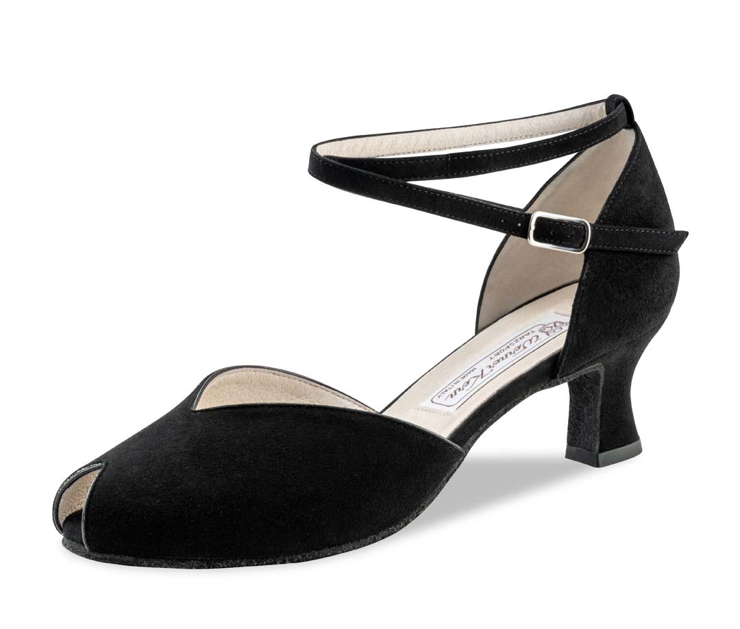 Asta black Werner Kern ladies' dance shoe with pee-toe
