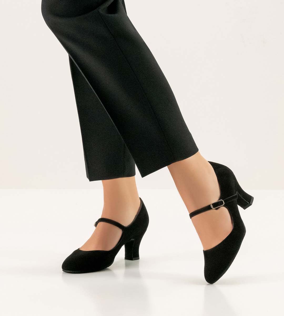Ashley black Werner Kern ladies dance shoe with buckle