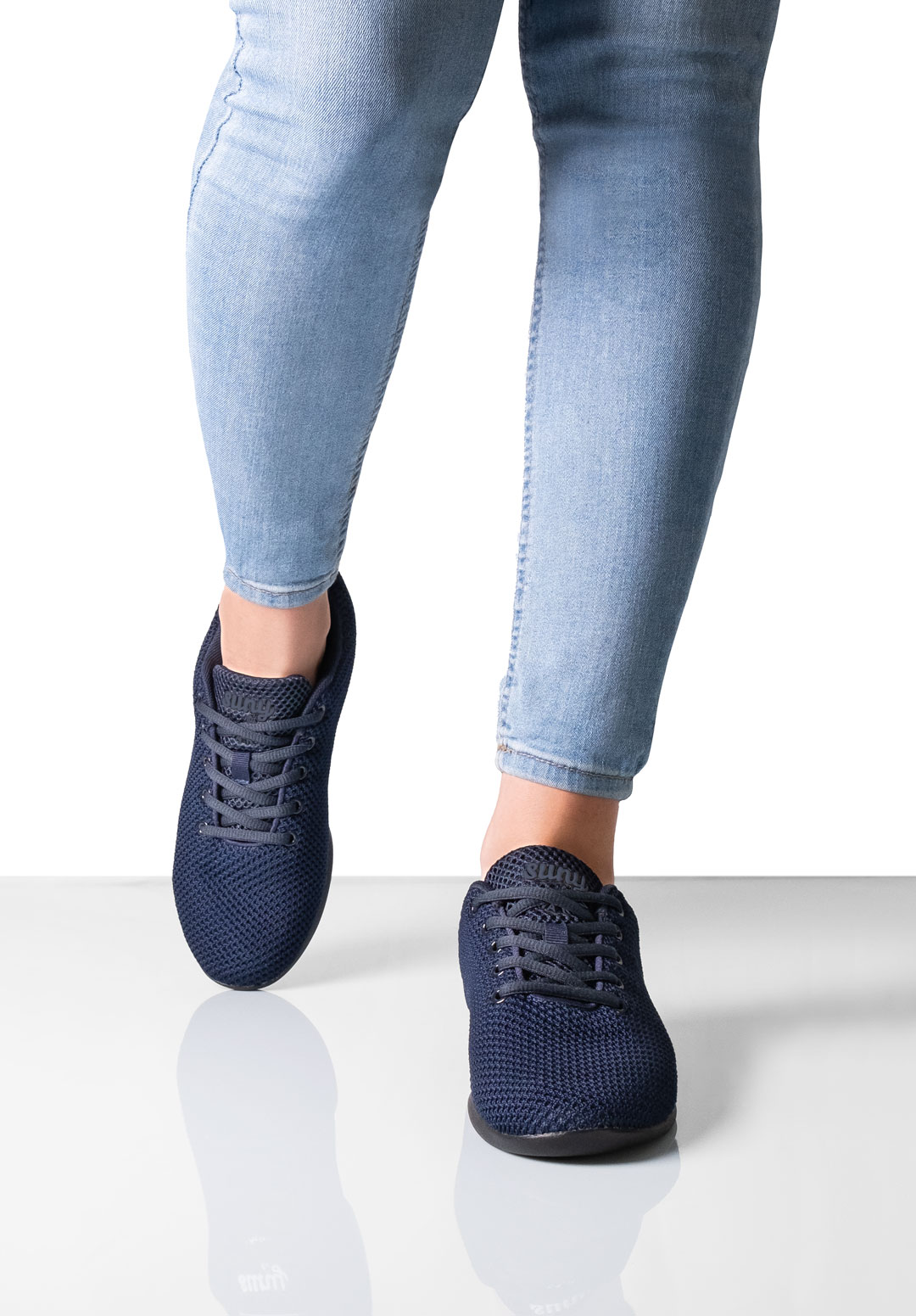 Women's sneaker 170 in Dark Blue by Suny by Anna Kern, item number 170, made of high-quality knitting material, ideal for dance.