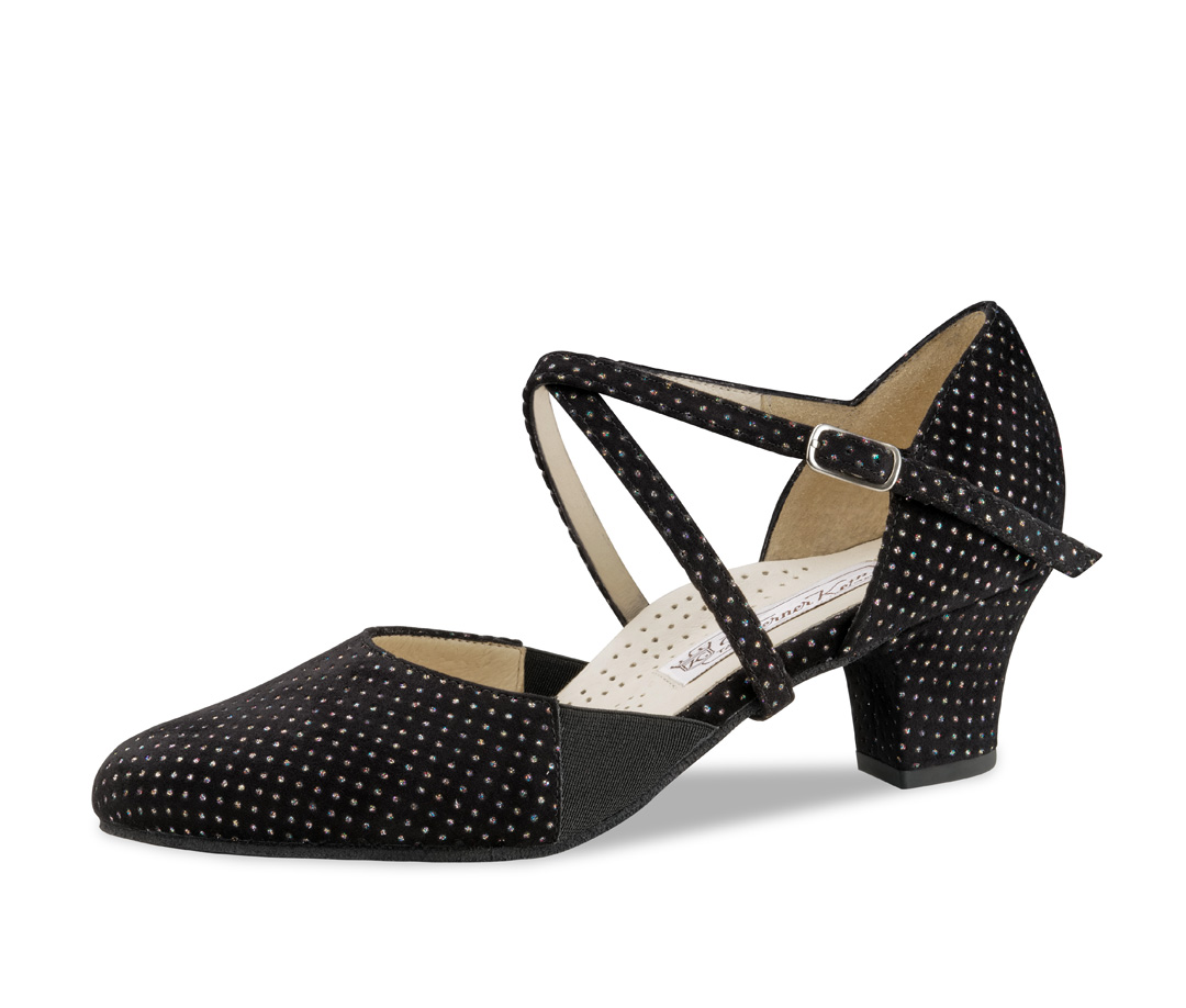 Ronja Closed comfort dance shoe for feet with special requirements made of particularly supple suede and a 4.5 cm heel.