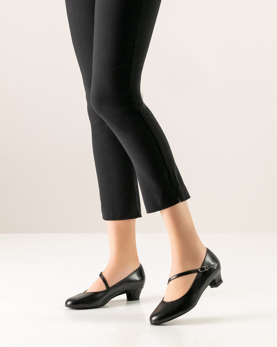 Black Werner Kern Ladies Dance Shoes with Black Trousers