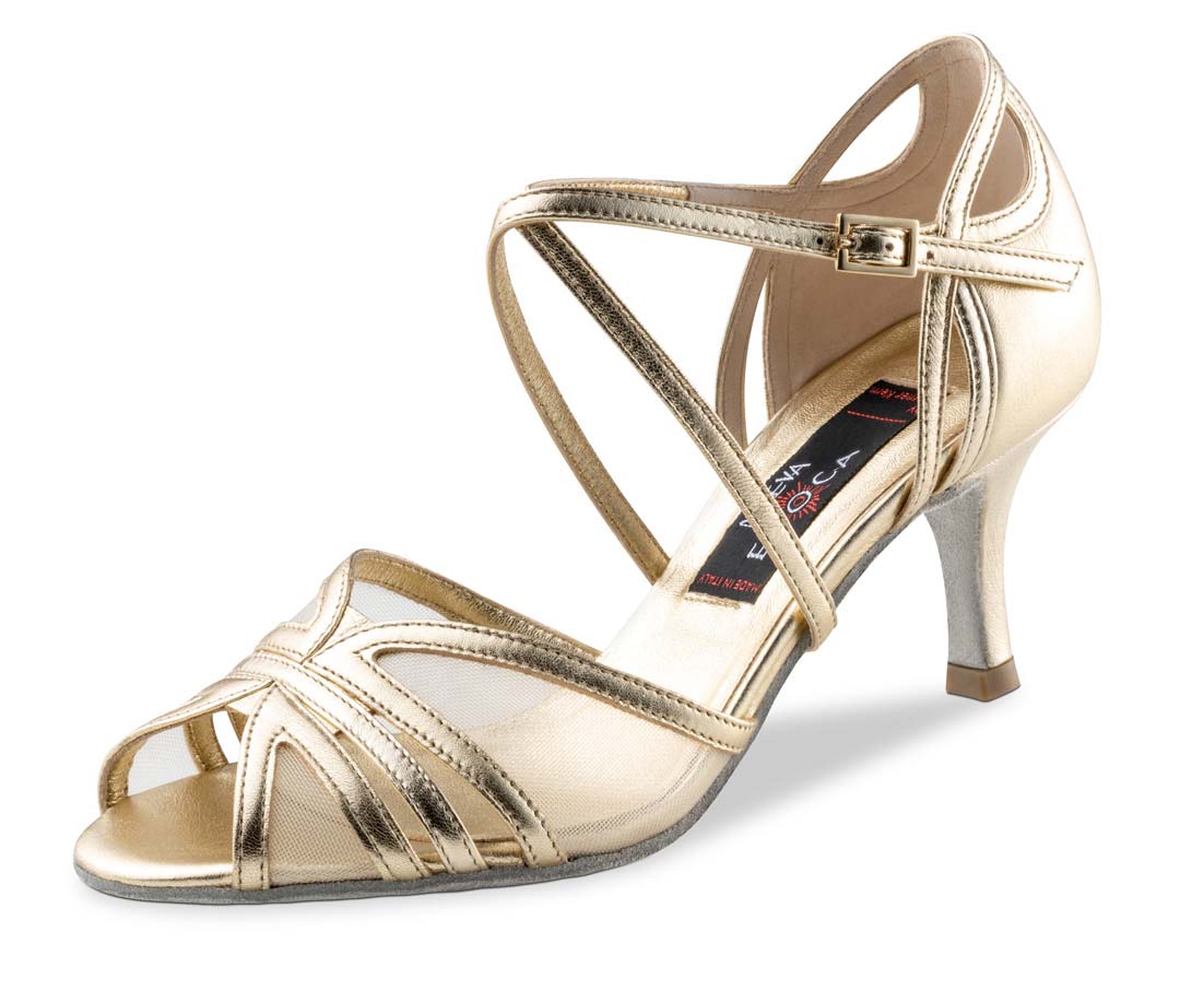Ladies' dance shoe from Nueva Epoca for Salsa in transparent look