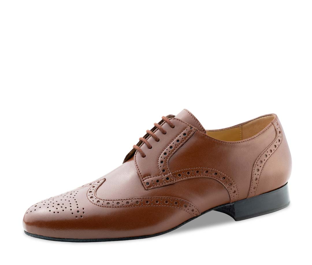 Udine cognac coloured men's dance shoe with 2 cm heel height