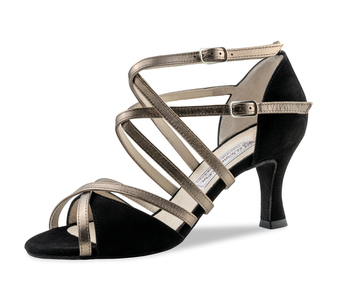 Eva Women's dance shoe by Werner Kern in black and ancient silver