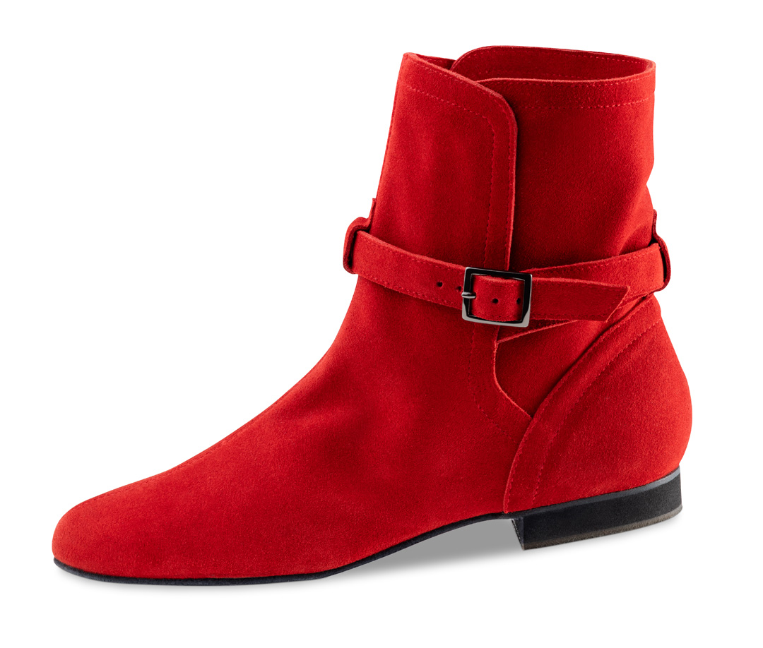 Red Linedance dance boot from Werner Kern with 1.5 cm heel