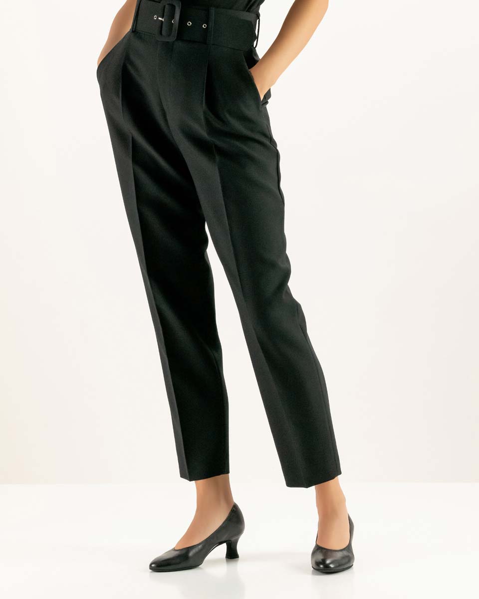Laura comfortable Werner Kern ladies dance shoe combined with classic black trousers