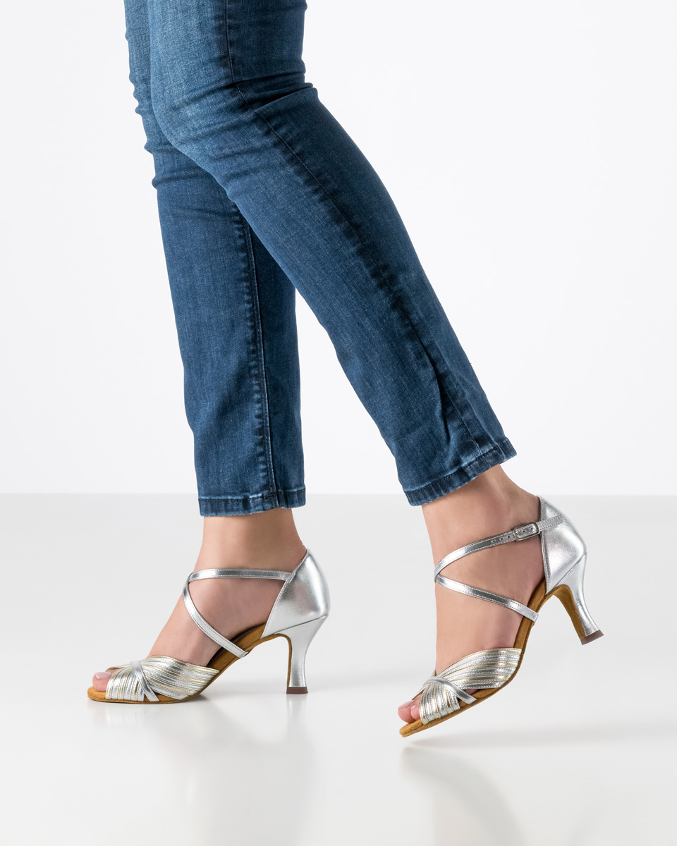 Dance shoe Ninon for ladies by Anna Kern Open dance shoe in gold and silver for ladies