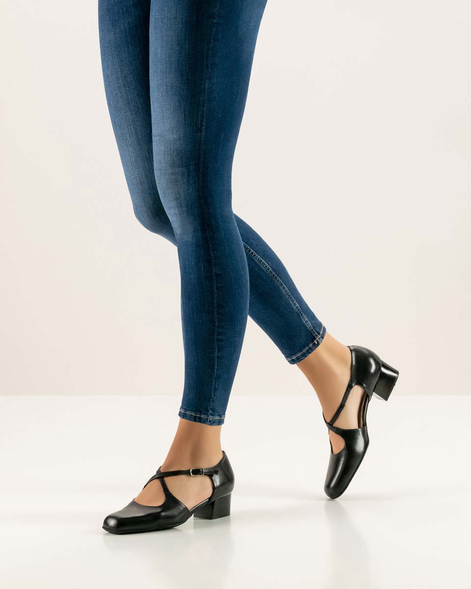 Ines Women's dance shoe by Werner Kern combined with blue jeans
