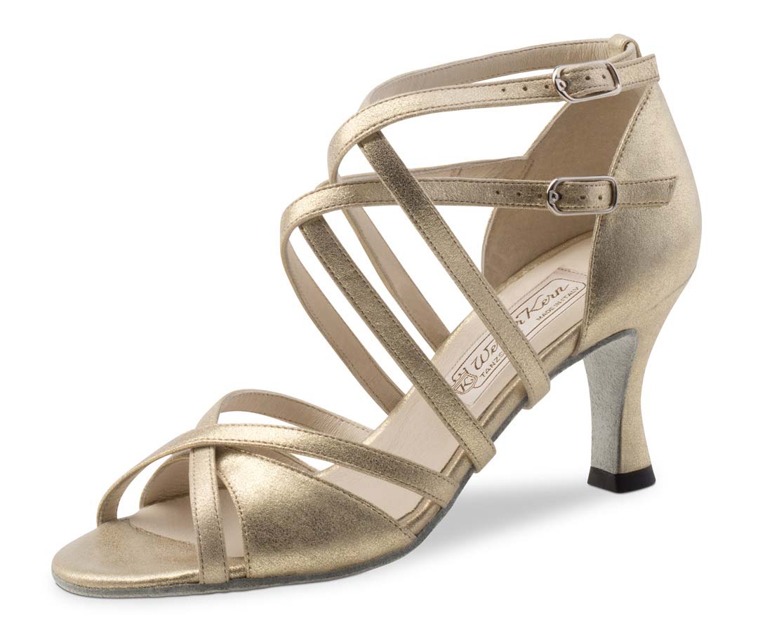 Eva 6.5 cm high ladies dance shoe from Werner Kern in platinum