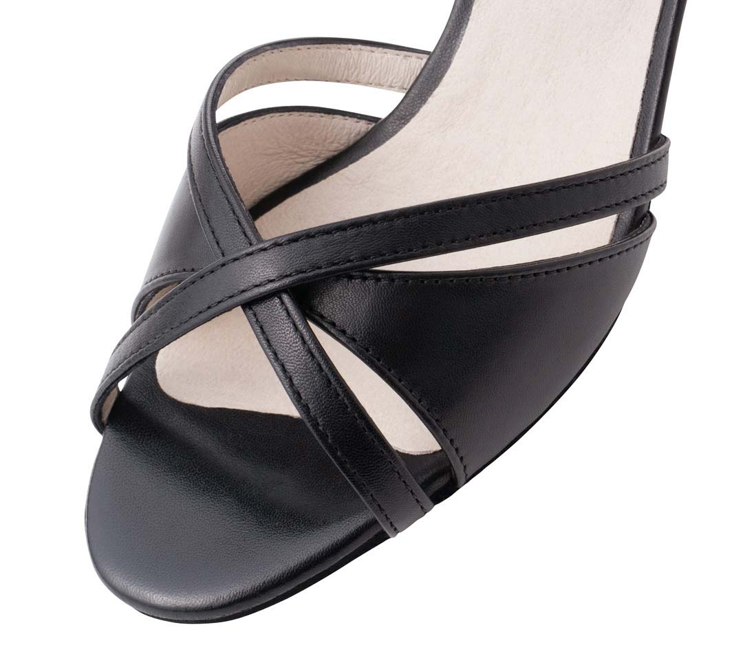July Strap view of Werner Kern Salsa women's dance shoe in detail