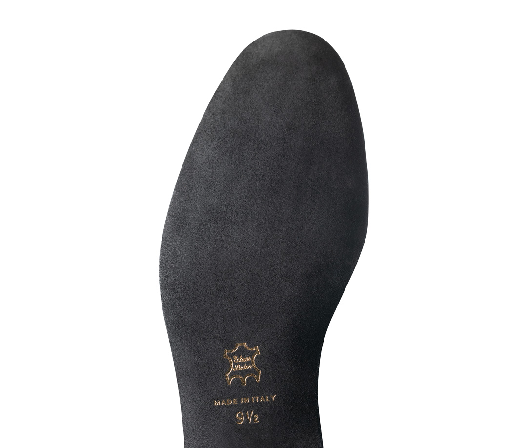 Schwarze Veloursohle für Herren