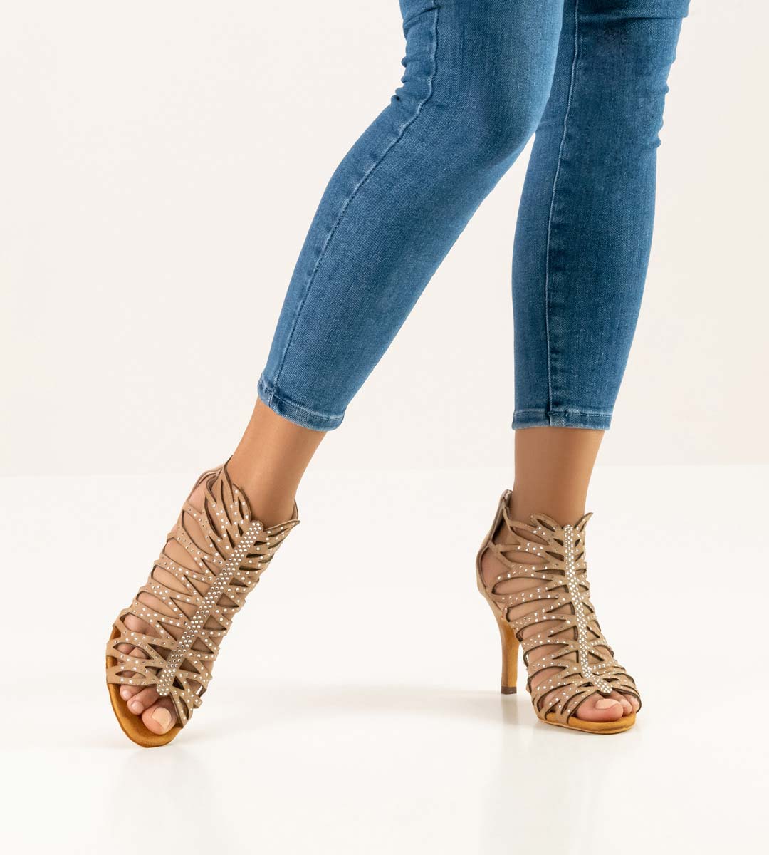 800 beige Salsa ladies dance shoe from Anna Kern