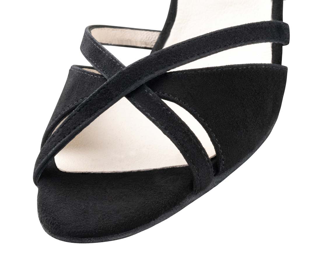 Elsa View of the straps in the forefoot area of Werner Kern women's dance shoe