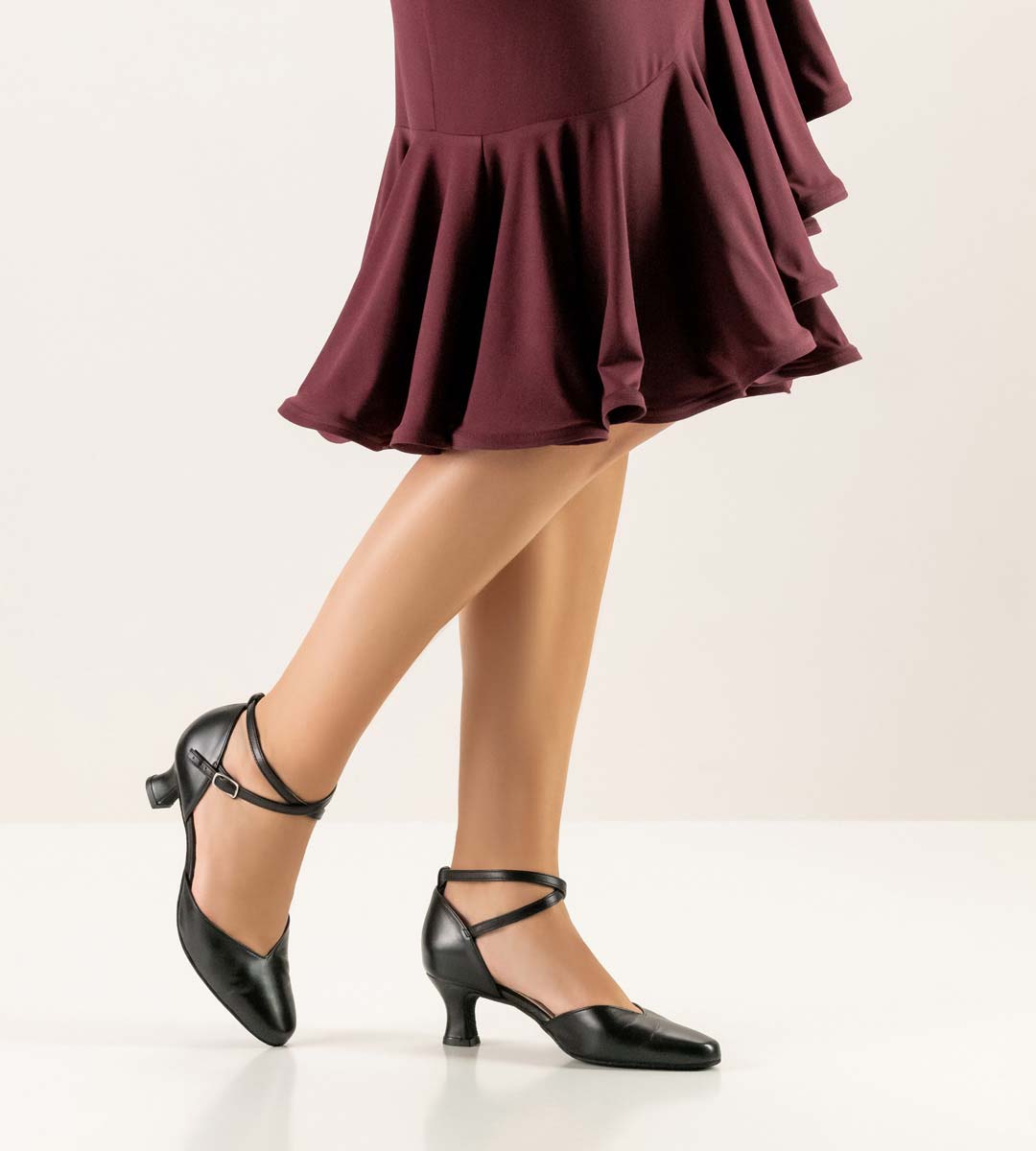 Betty closed Werner Kern ladies dance shoe in black leather