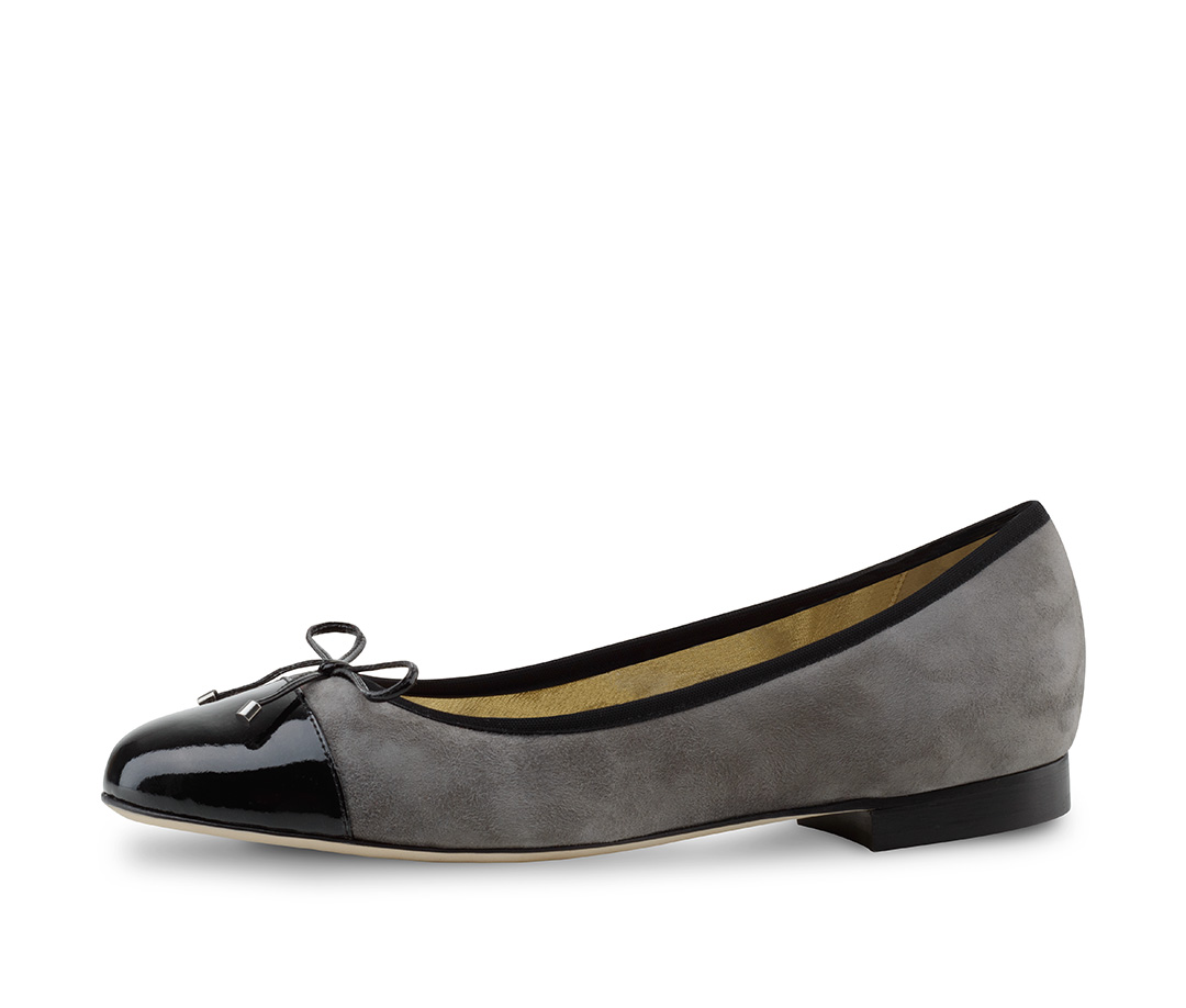 Ballerina Mila - Werner Kern Ballerinas Grey ballerina Mila from Werner Kern in fine suede