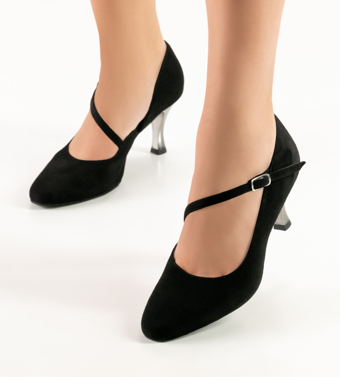 6.5 cm closed Werner Kern ladies' dance shoe with instep strap