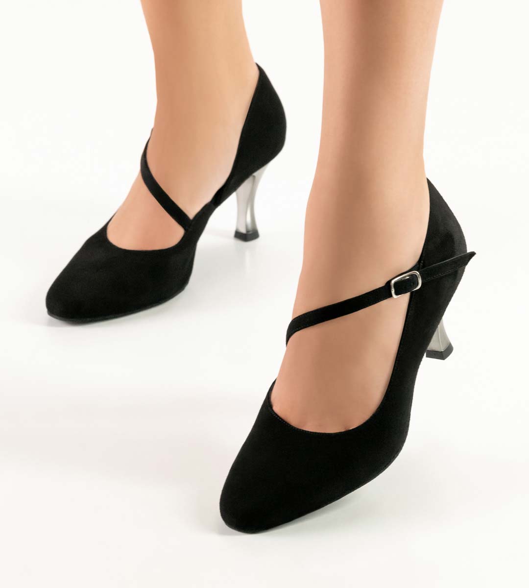 Sarah 6.5 cm closed Werner Kern ladies' dance shoe with instep strap