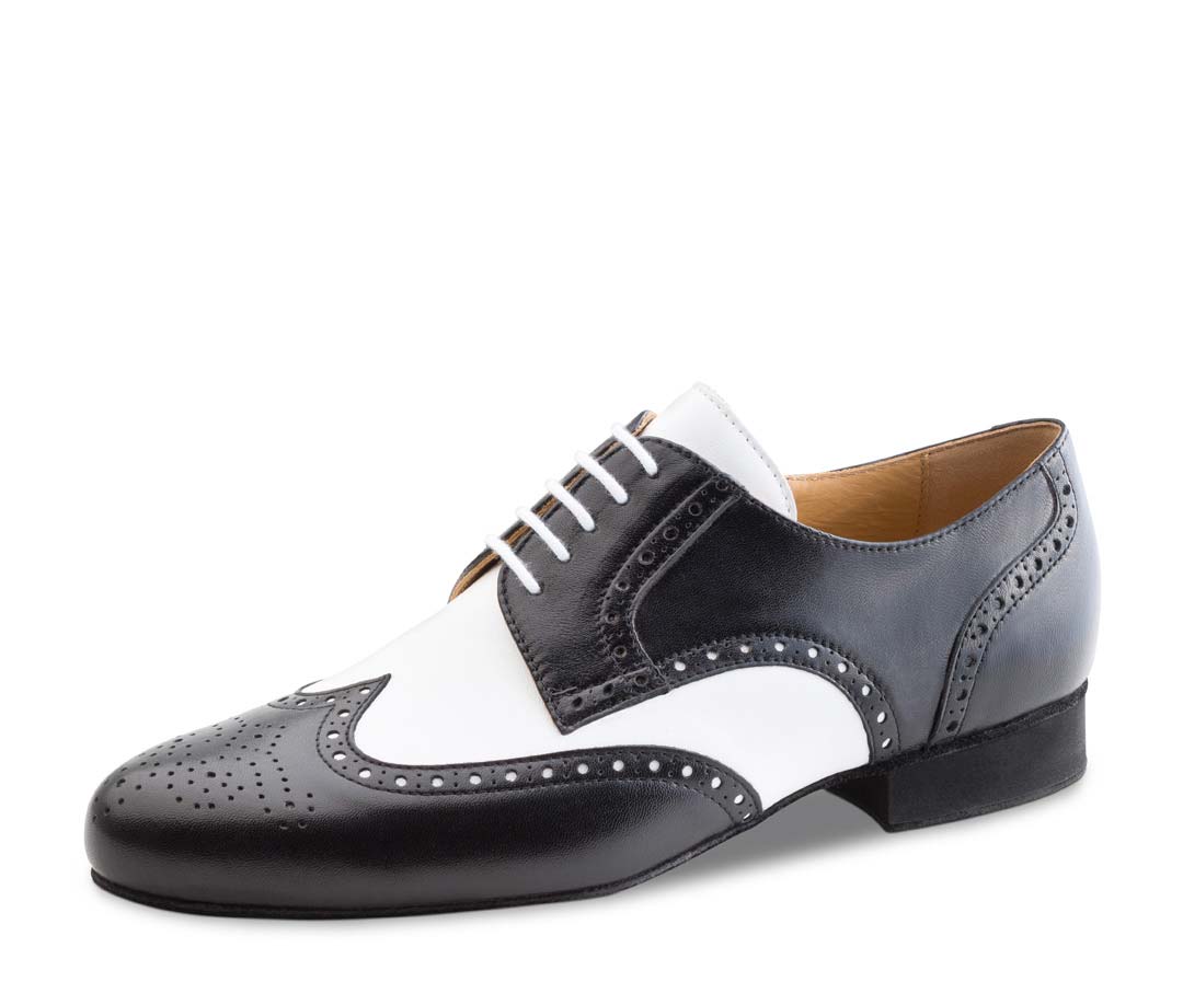 Udine Tango men's dance shoe from Werner Kern in black and white