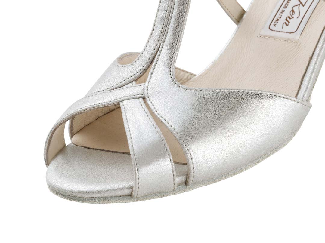 Francis Silver ladies dance shoe from Werner Kern in detail